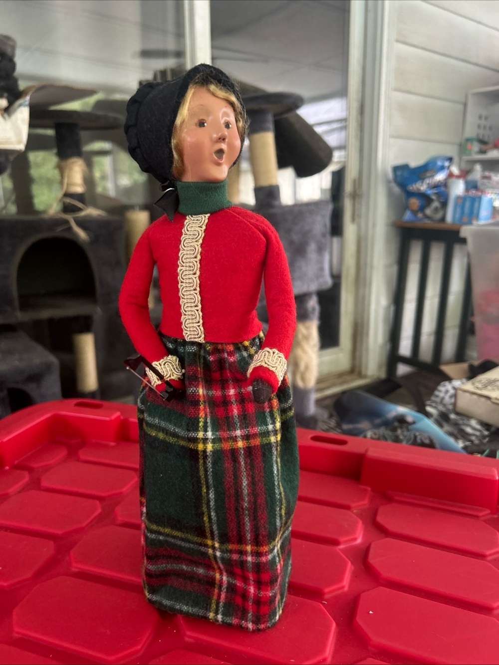 Byers choice Classic Red & Green Plaid Holiday